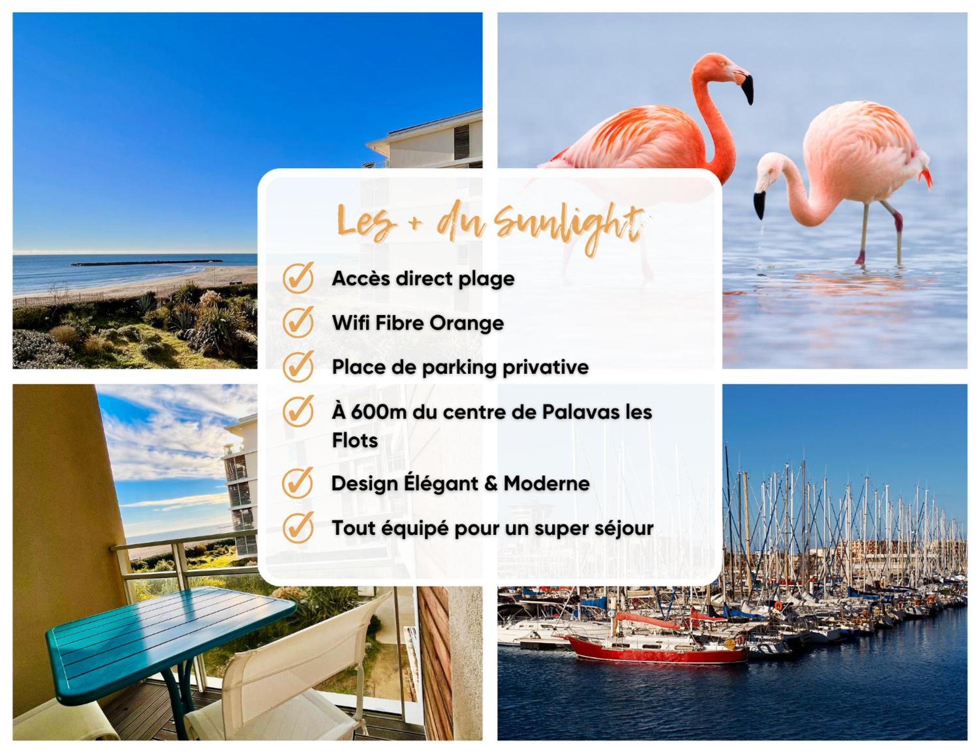 Le Sunlight - T2 Bord De Mer, Parking Palavas-les-Flots Luaran gambar